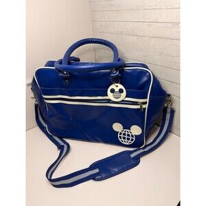 Walt Disney World Blue Pleather Messenger/Carry On/Travel Bag Mickey Mouse Bag